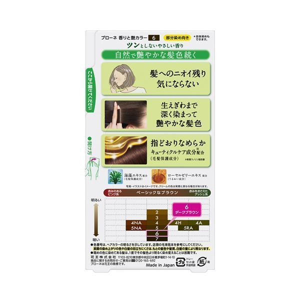 香りと艶カラー / 【6】ダークブラウン / 40g(1剤)+40g(2剤) / 本体 1
