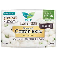 しあわせ素肌Botanical Cotton100% / 16枚 / 多い昼用 羽つき / 無香料 / 16枚