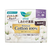 しあわせ素肌Botanical Cotton100% / 14枚 / 特に多い昼用 羽つき / 無香料 / 14枚