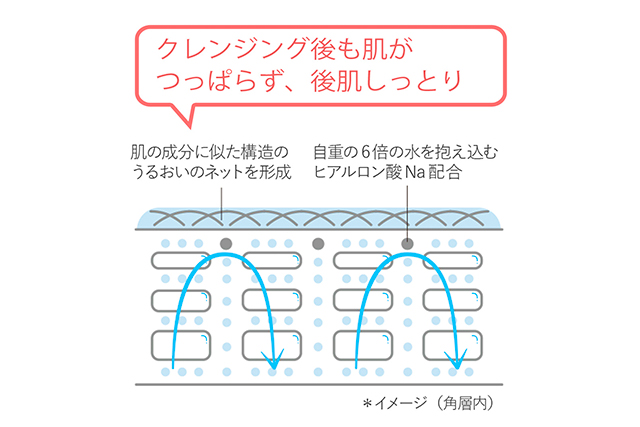 肌をうるおいネットで包み込み、次に使うスキンケアの浸透感