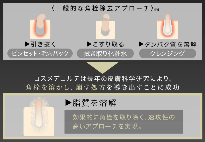 AQ クレンジング美容液で、角栓の脂質への効果的なアプローチを実現