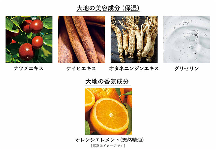 大地の美容成分(保湿)