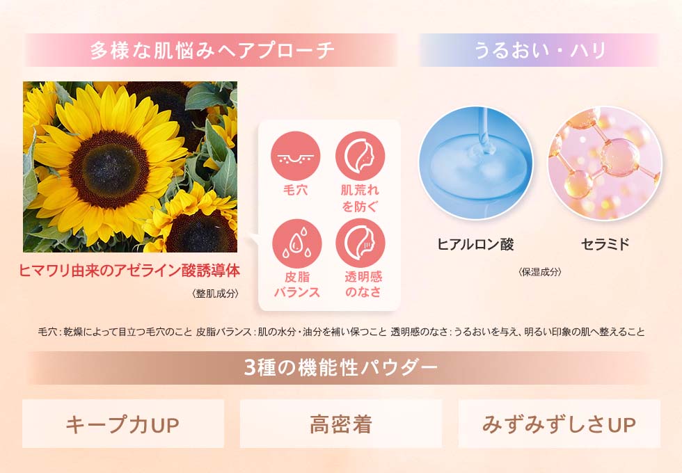 艶めく美肌×キープ力を底上げ