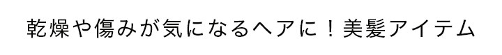 乾燥や傷みが気になるヘアに！美髪アイテム