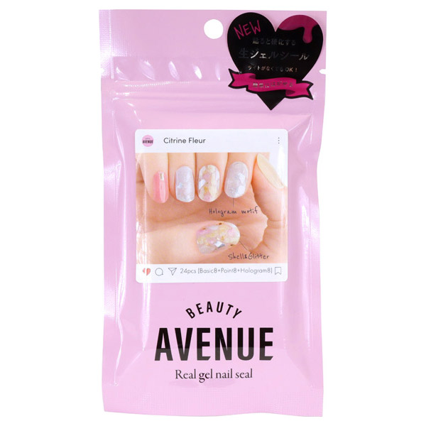 Angelic　Prettyネイルシール 　3セット おまけ　ネイルチップ リアルジェルネイルシール / BEAUTY AVENUE(ネイルシール, ネイル