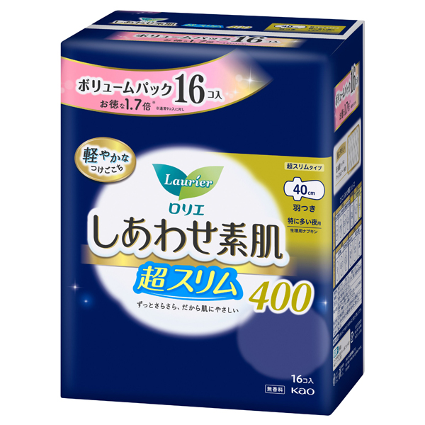 しあわせ素肌 ボリュームパック 超スリム 特に多い夜用 / ロリエ