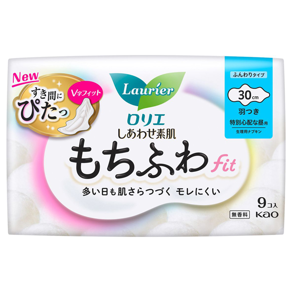 もちもちこ しあわせ素肌 もちふわfit 特別心配な昼用30cm 羽つき / ロリエ