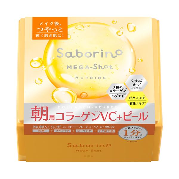メガショット 朝用ツヤピールマスク CC / サボリーノ(フェイス用シート