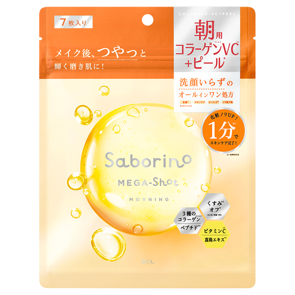 メガショット 朝用ツヤピールマスク CC / サボリーノ(フェイス用シート