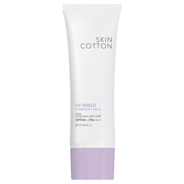 【単品9個セット】 SKINCOTTON スキンコットン UVシールドパウダリーミルク 日焼け止め UV 透明感 無香料 ラベンダー SPF50+ PA++++ 70g【送料無料】 UVシールドパウダリーミルク / スキンコットン(日焼け止めミルク