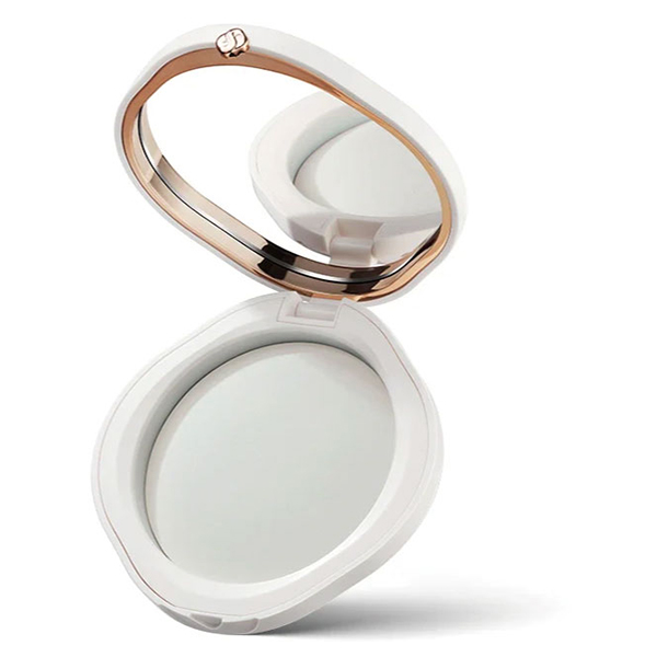 デコルテ プレストパウダー 花模様 エンボス加工 ミラー付き