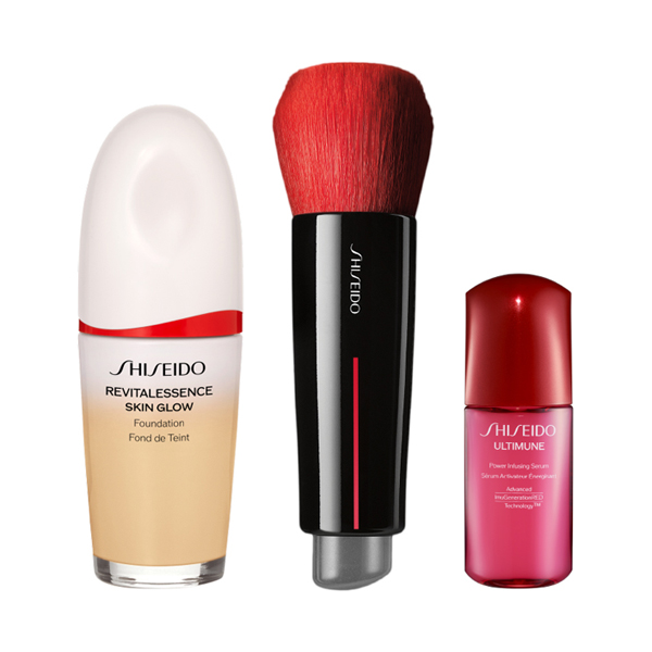 SHISEIDO エッセンススキングロウファンデーション 160 とブラシセット エッセンススキングロウファンデーション(220)&DAIYA FUDEキット