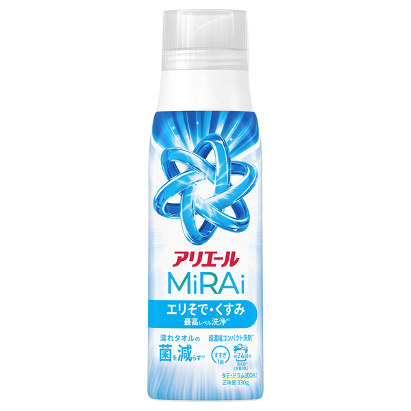 洗濯洗剤 MiRAi 超濃縮コンパクト洗剤 エリそで・くすみ / アリエール