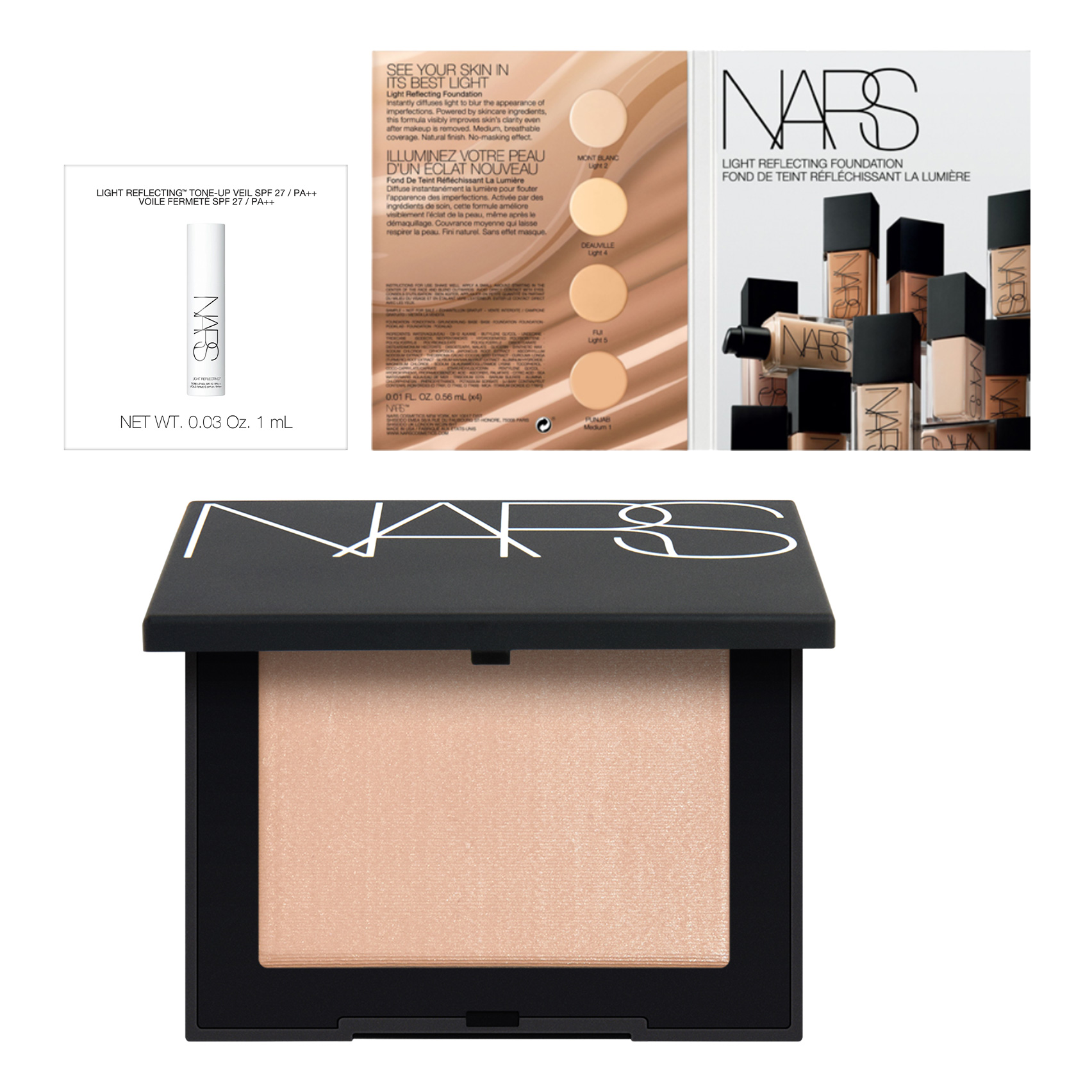 NARS パレット+セッティングパウダーセット セッティングパウダーFOGキット(ベースメイクサンプル付) / NARS