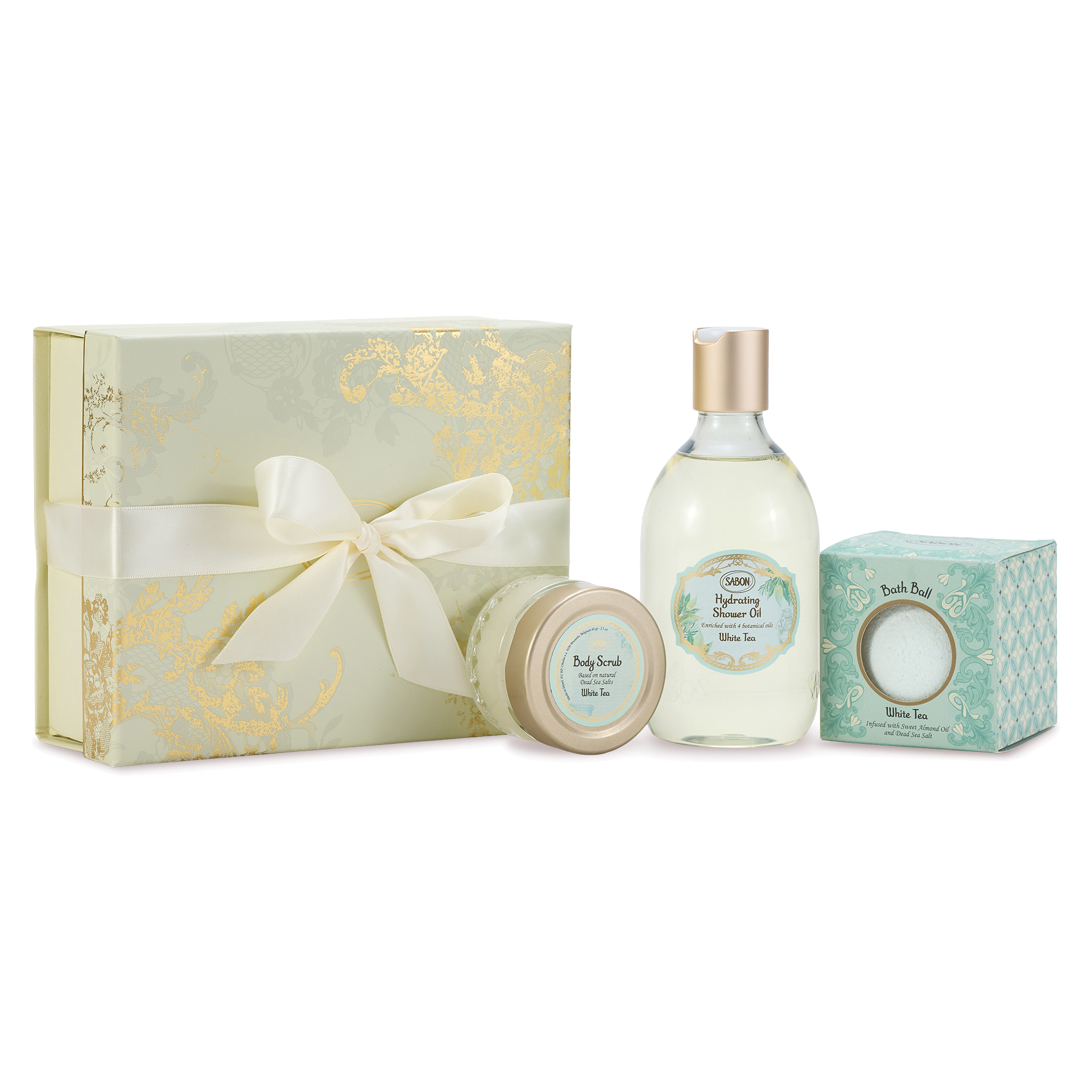 【新品未使用】SABON ボディケアセット ホワイトティー スイートバスタイムキット ホワイトティー / SABON(サボン)(ボディケア