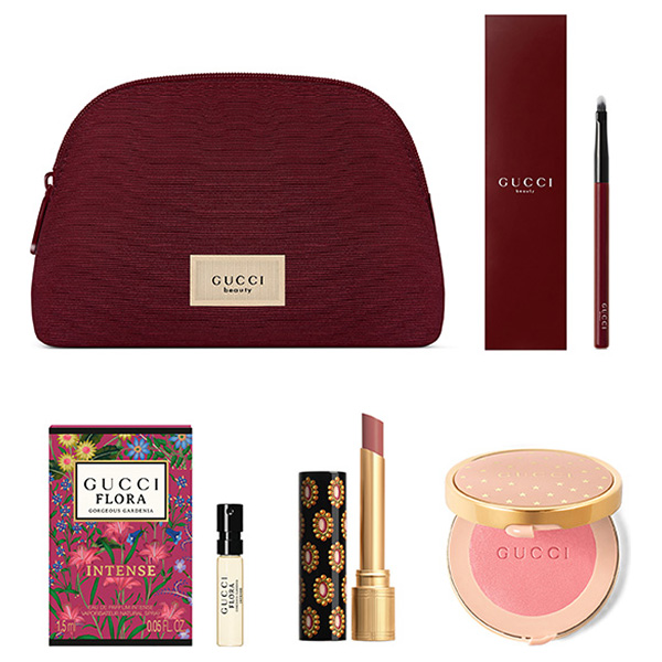 GUCCI beautyミラー チーク マスカラ ルージュ セット グッチ ルージュ ブリアン(ローズ)& ブラッシュ セット / グッチ