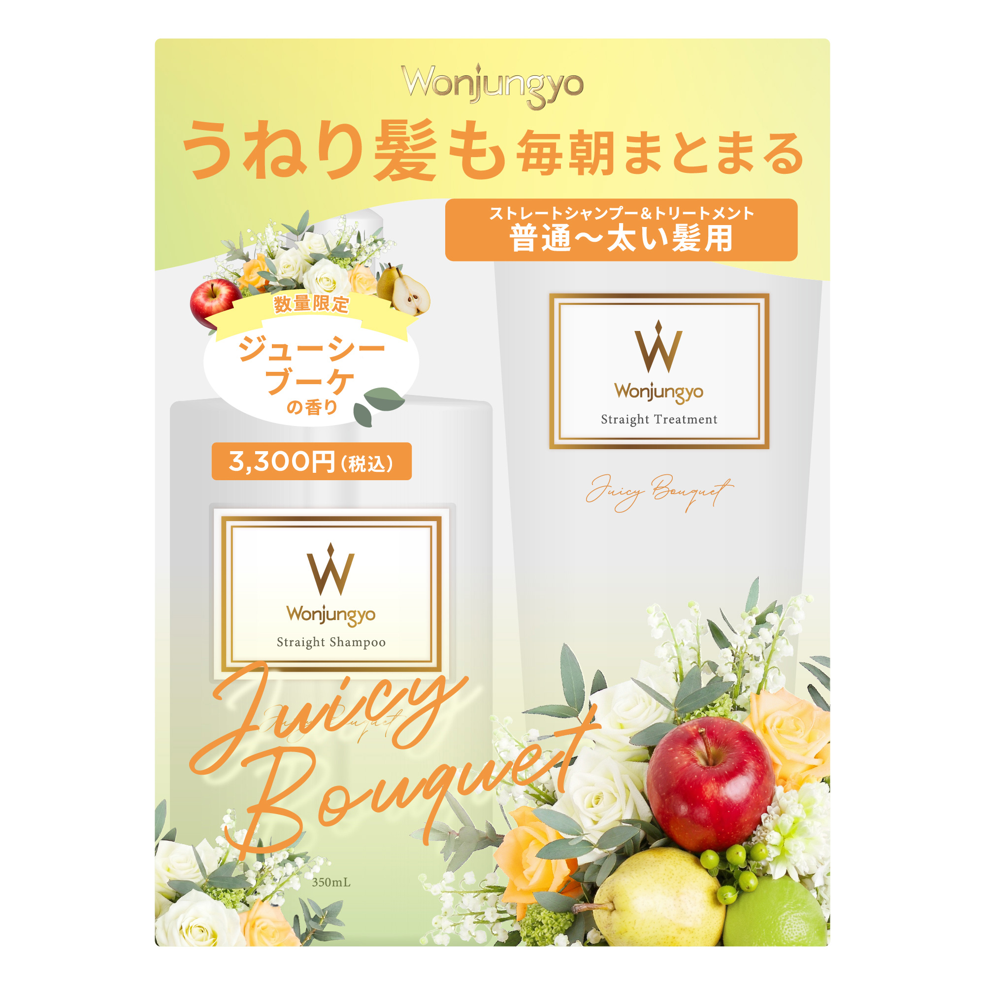 ストレートシャンプー&トリートメント 普通～太い髪用 限定セット