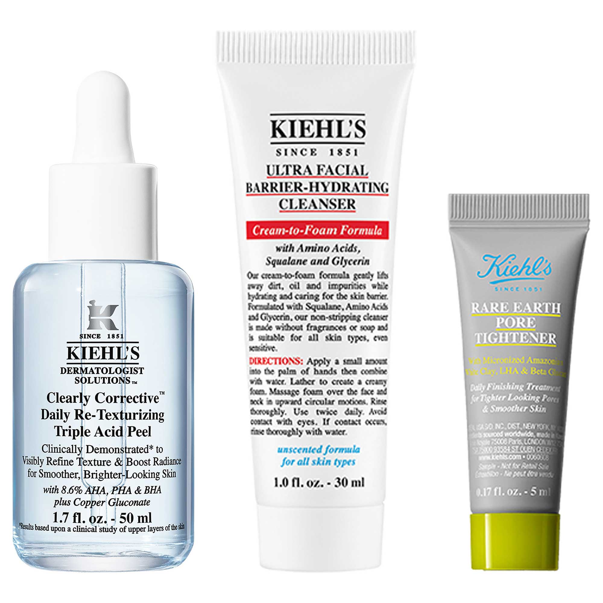キールズ Kiehls スキンケア 基礎化粧品セット 水色ピールセラム 夏でもつるすべセット / KIEHL'S SINCE 1851