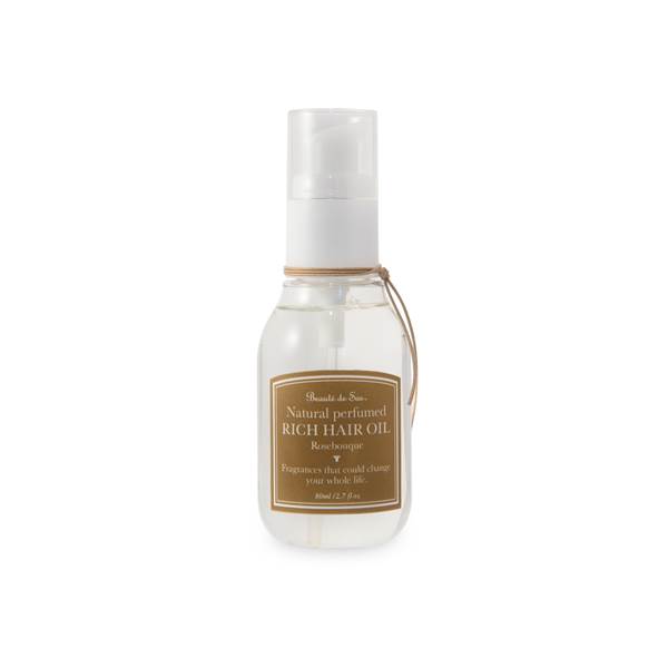 ナチュラル パフュームド リッチ ヘアオイル (ローズブーケ) / 80mL