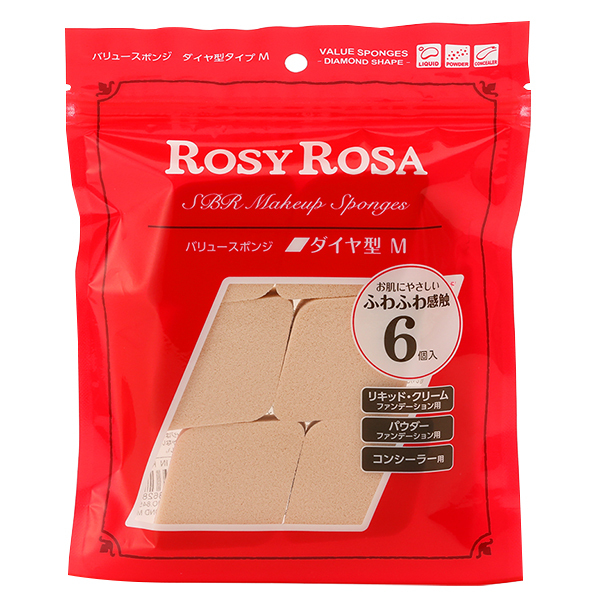 バリュースポンジ 6P ダイヤ / ロージーローザ(パフ・スポンジ, メイク
