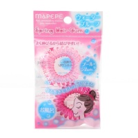 スプリングヘアゴム / ピンク&ローズ / 2P