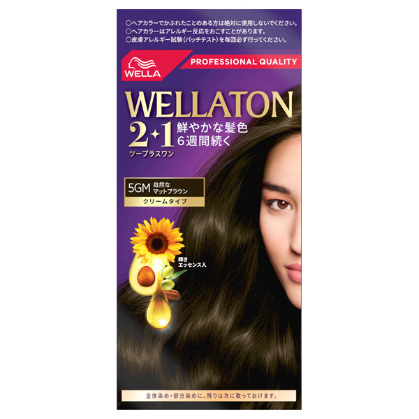 ウエラトーン ツープラスワン クリームタイプ / 5GM 自然なマットブラウン / A剤60g B剤 60g エッセンス7.3ml
