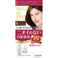 無香料ヘアカラー 早染め乳液(白髪用) / 本体 / 6 ダークブラウン / 1剤50g・2剤50mL・アフターヘアパック15g / 無香料