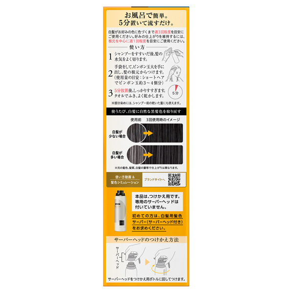 白髪用髪色サーバー リ・ブラック ふんわり仕上げ / ブローネ