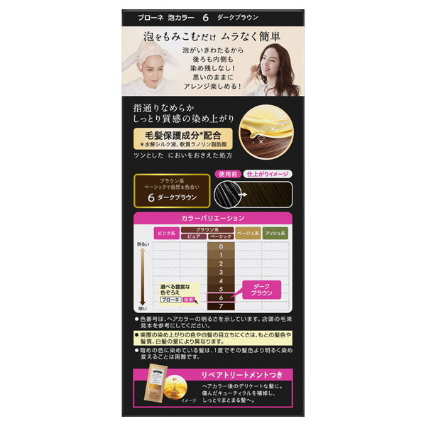 泡カラー / 【6】ダークブラウン / 108ml / 本体 1