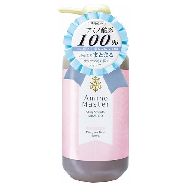 シャイニースムースシャンプーボトル / 本体 / 500ml / サラふわ / ピオニー&ローズの香り