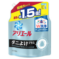 アリエール 洗濯洗剤 液体 ダニよけプラス / 詰替え / 1360g(超特大サイズ) / クリアグリーンの香り