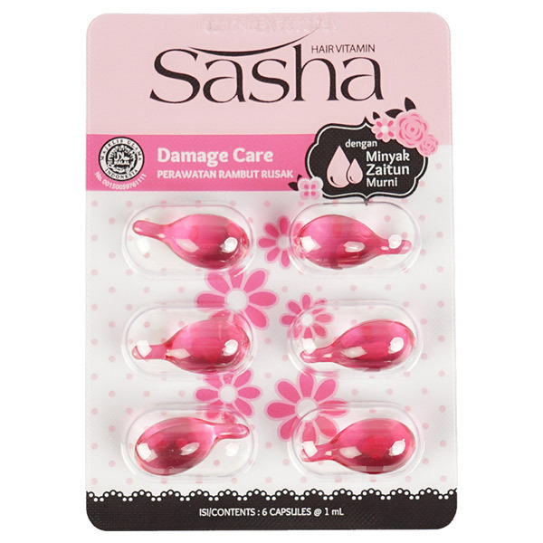 Sasha(サーシャ) ダメージケアヘアオイル シートタイプ / 1ml×6