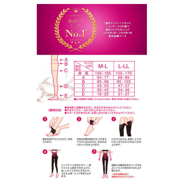 おそとでメディキュット スリムフォーカス レギンス / Lサイズ 1