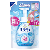 泡で出てくる ミルキィボディソープ やさしいせっけんの香り / 480ml / 詰替え / やさしいせっけんの香り / 480ml