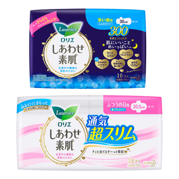 しあわせ素肌超スリム 昼夜2種セット / ロリエ(ナプキン, 日用品・雑貨