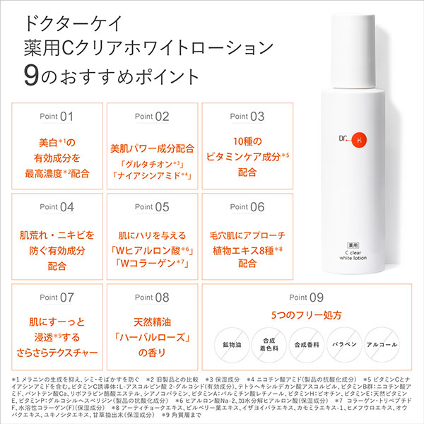 ドクターケイ 薬用Cクリアホワイトローション / 120ml / 本体 / ハーバルローズ 1