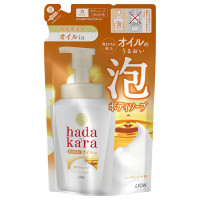 hadakara ボディソープ 泡で出てくるオイルinタイプ ローズガーデンの香り / 詰替え / 420ml / ローズガーデン