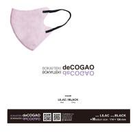 SOKAITEKI deCOGAO / LILAC×BLACK / 約114×126mm (Mサイズ/折りたたみ時のサイズ)/18枚入り