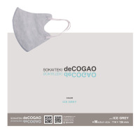 deCOGAO マスク / ICE GREY / 約114×123mm(Mサイズ/折りたたみ時のサイズ)20枚入り