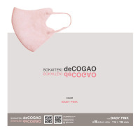 deCOGAO マスク / BABY PINK / 約114×123mm(Mサイズ/折りたたみ時のサイズ)20枚入り