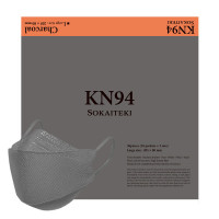 KN94 マスク / CHARCOAL / Lサイズ 約80×205mm(大人用/ふつうサイズ)30枚入り