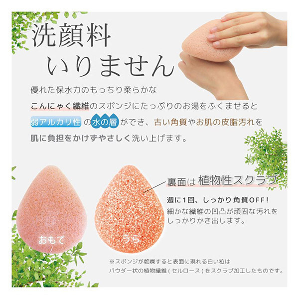こんにゃくスポンジ(ピンククレイ) 1