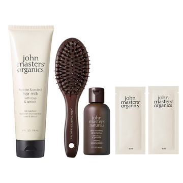 ローズトリートメントキット / 118mL/60mL/10mL×2 / フレッシュなダマスクローズの香り john masters organic ヘアトリートメント ブラシ