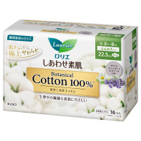 しあわせ素肌 Botanical Cotton100% 多い昼用22.5cm 羽つき / 16個 / 本体 / ほのかなラベンダー&カモミールの香り / 16個