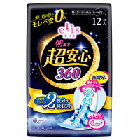 朝まで超安心 / 360特に多い日の夜用羽付 / 12枚