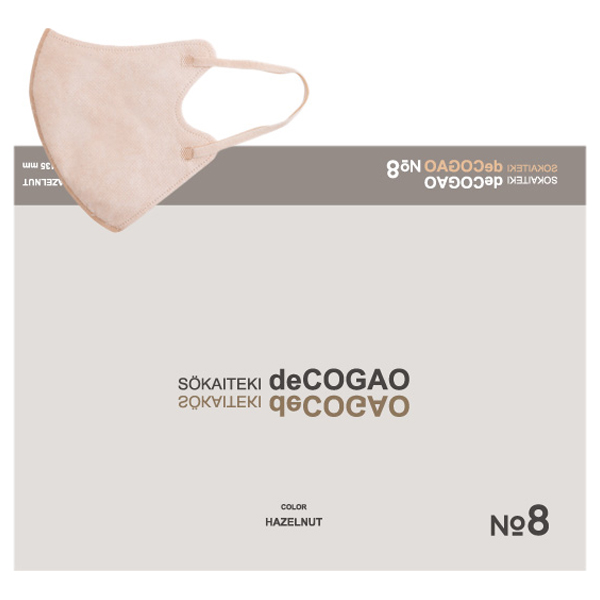 deCOGAO / HAZELNUT / 約100×135mm (Mサイズ/折りたたみ時のサイズ)/18枚入り / NO.8 卵型さん向け