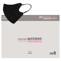 deCOGAO / NO.8 卵型さん向け / BLACK / 約100×135mm (Mサイズ/折りたたみ時のサイズ)/20枚入り