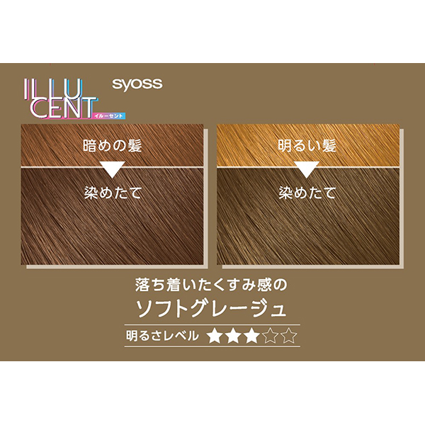 イルーセント ミルキーヘアカラー / SG03 ソフトグレージュ / 55g・110ml・15g 1