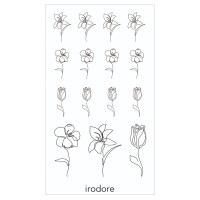 Minimal sketch flower / 60mm×105mm×1mm
