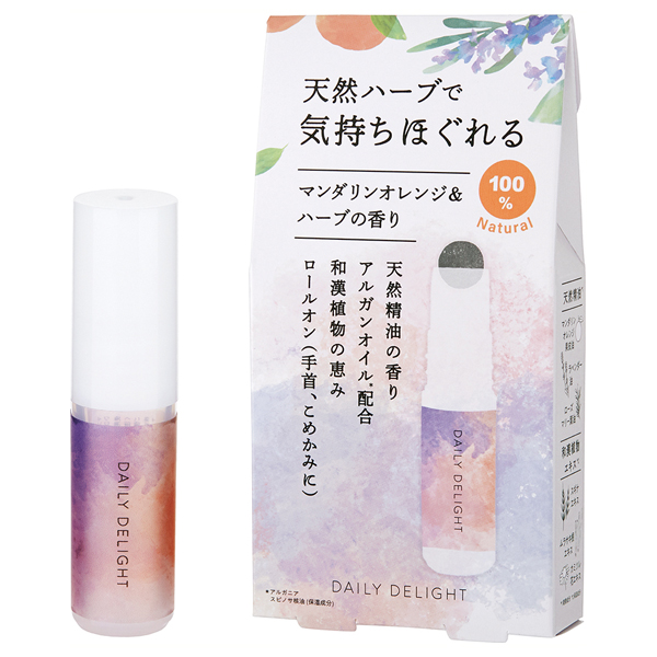 天然ハーブを愉しむロールオンアロマ / 4mL / 本体 / マンダリンオレンジ&ハーブの香り